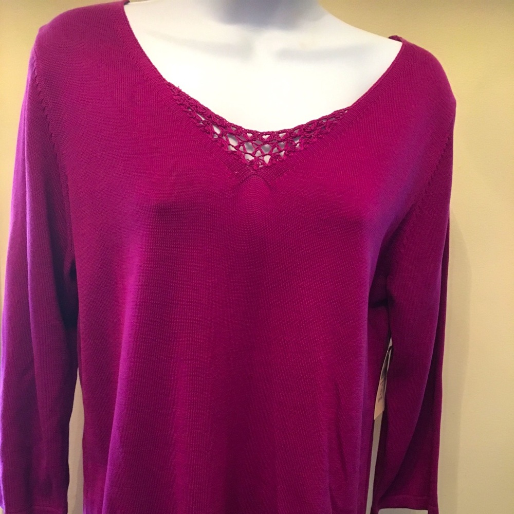 COLDWATER CREEK Crochet Top NWT